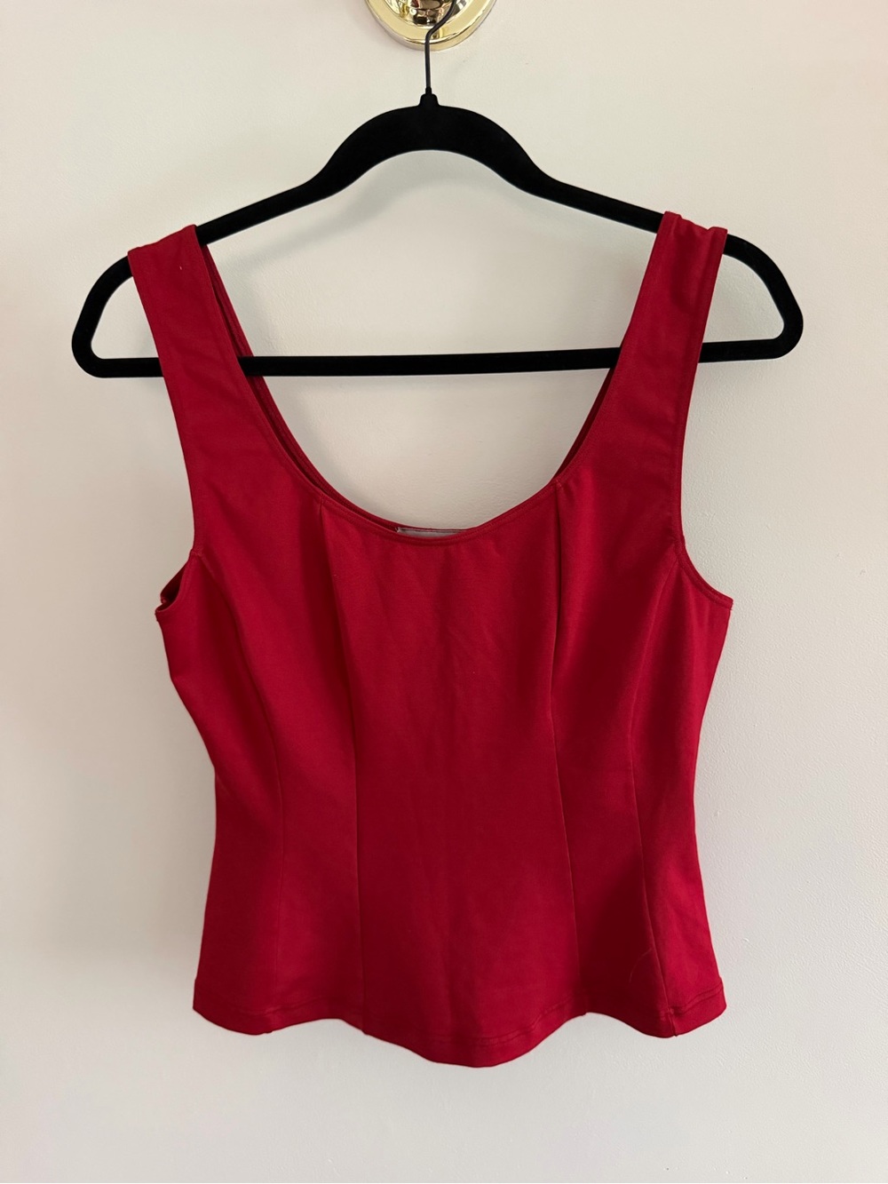 Papillon Blanc Red Sleeveless Corset-StyleTop
